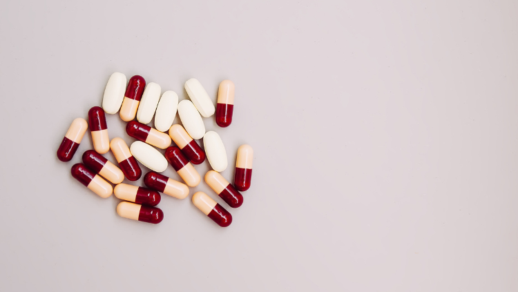 Red and white pills