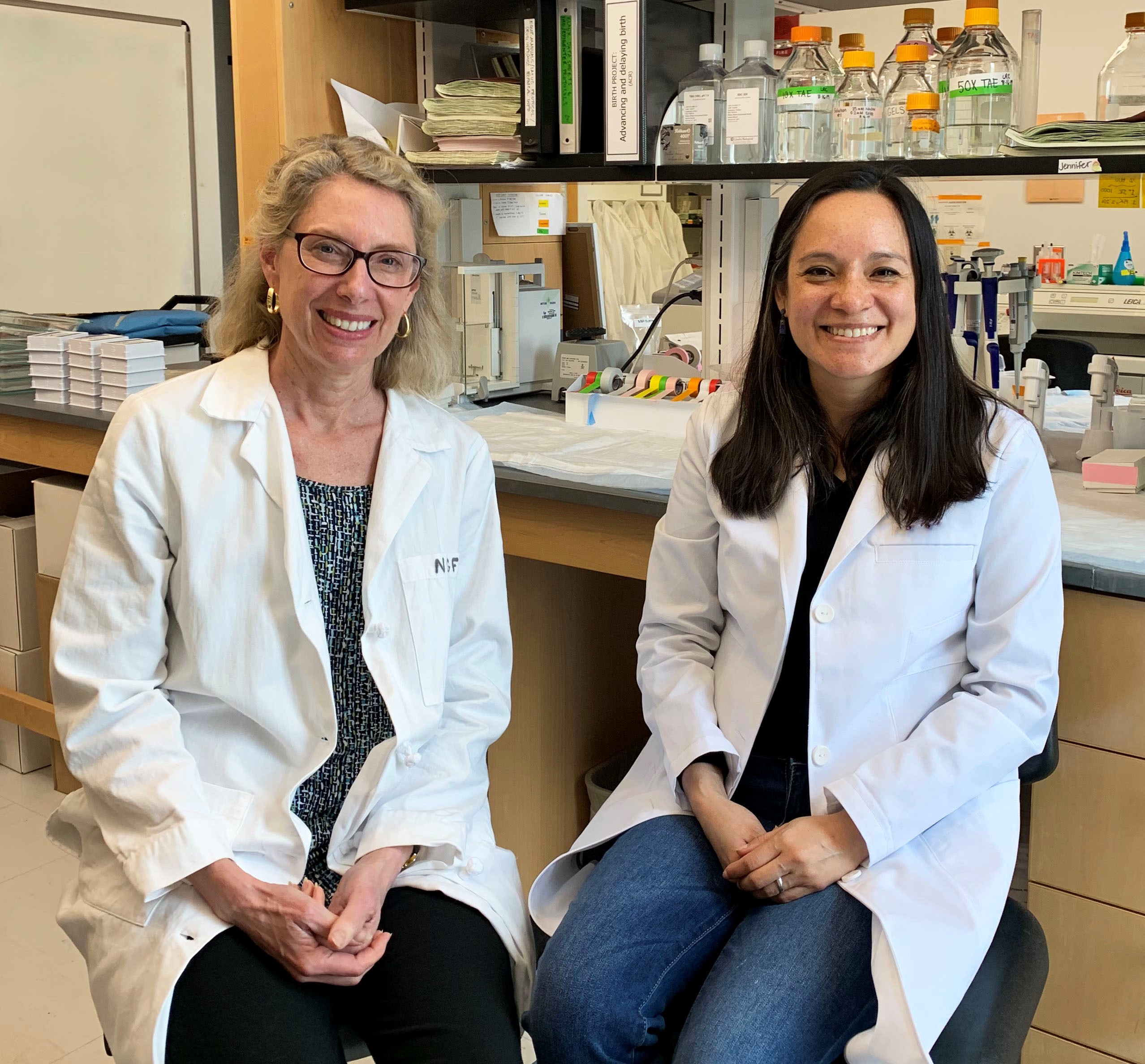 (Left) Nancy Forger, Professor, Neuroscience Institute, Georgia State University, Atlanta, GA (Right) Alexandra Castillo-Ruiz, Assistant Research Professor, Neuroscience Institute, Georgia State University, Atlanta, GA.